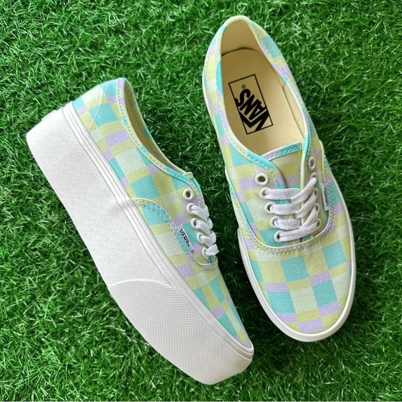💫Vans Authentic Stacked Pastel Picnic Mixed Plaid SEND OFFERS - Picture 2 of 9